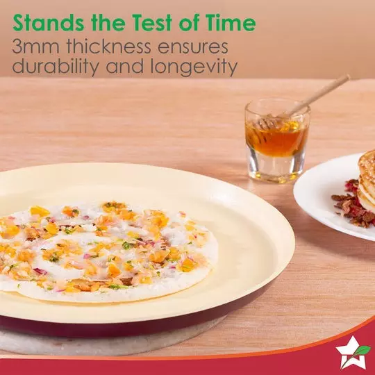 Wonderchef Bellagio Dosa Tawa 28 cm Non-Toxic Healthy Ceramic Coating Deep Purple, 63154880