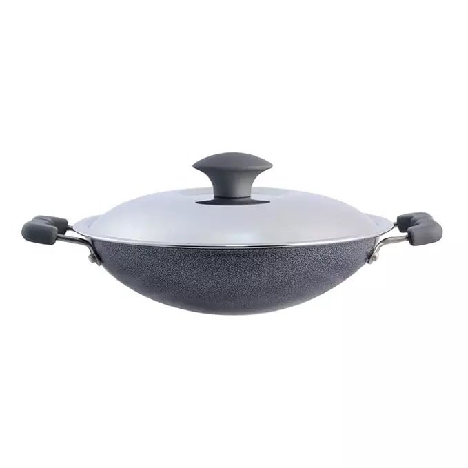 Wonderchef Appachetty Pan with Lid 22 cm Non-Stick Aluminium Black, 63152092