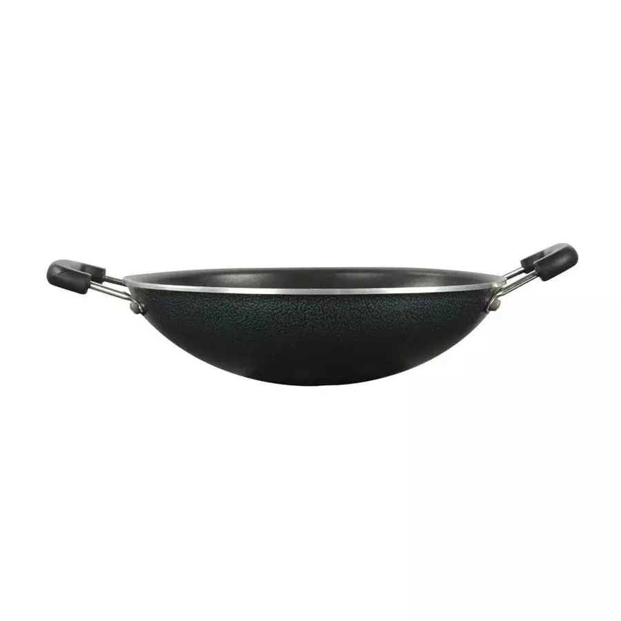 Wonderchef Appachetty Pan with Lid 22 cm Non-Stick Aluminium Black, 63152092