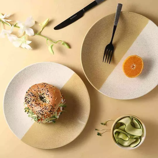 wonderchef-teramo-dinner-plate-25-cm-10-inch-stoneware-yellow-63154654-2-pcs-set