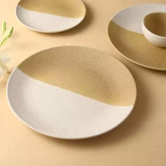 wonderchef-teramo-dinner-plate-25-cm-10-inch-stoneware-yellow-63154654-2-pcs-set