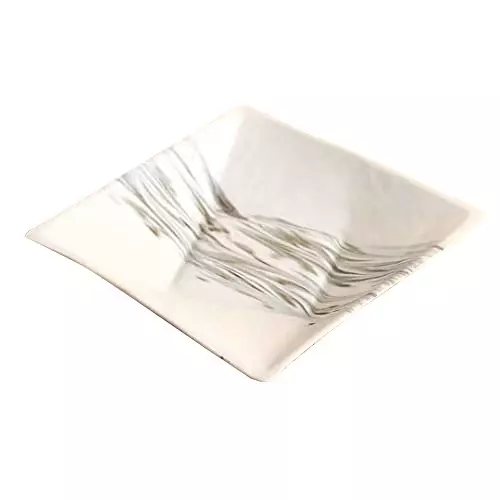 Wonderchef Teramo Square Platter 20x20 cm (8x8 inch) Stoneware Marble White, 63153861