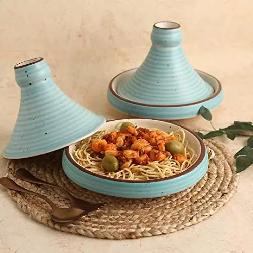 wonderchef-teramo-tagine-set-20-cm-8-inch-stoneware-turquoise-blue-63153874