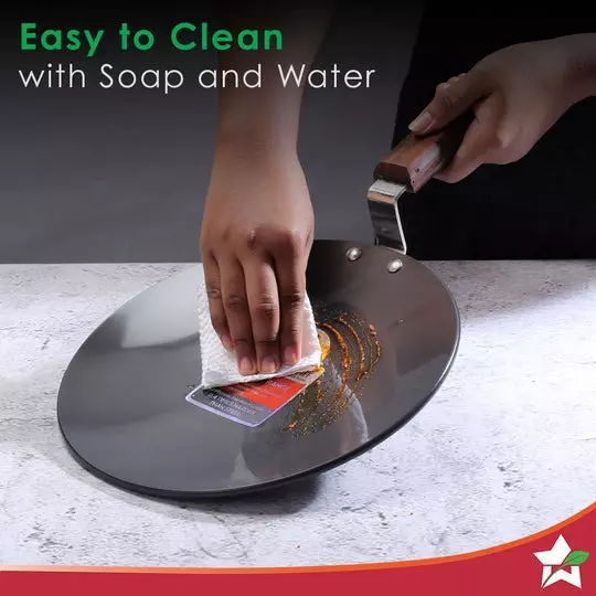 Wonderchef Ebony Roti Tawa 25 cm Aluminium Hard Anodized Black, 63152886