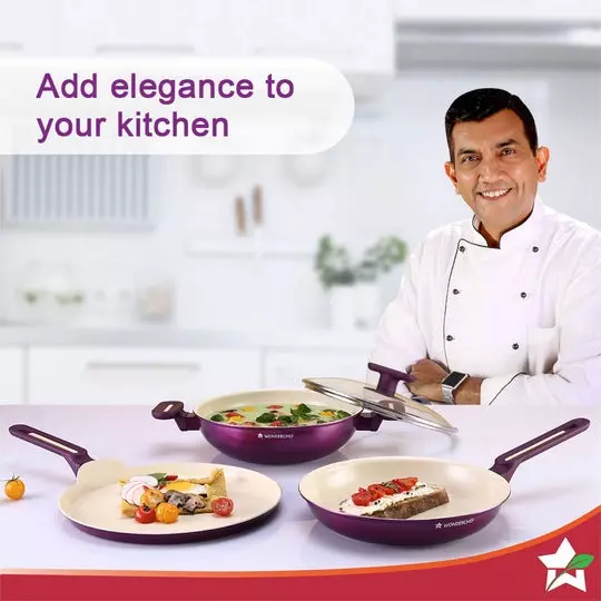 wonderchef-bellagio-dosa-tawa-fry-pan-kadhai-with-glass-lid-non-stick-ceramic-deep-purple-63154802-4-pcs-set