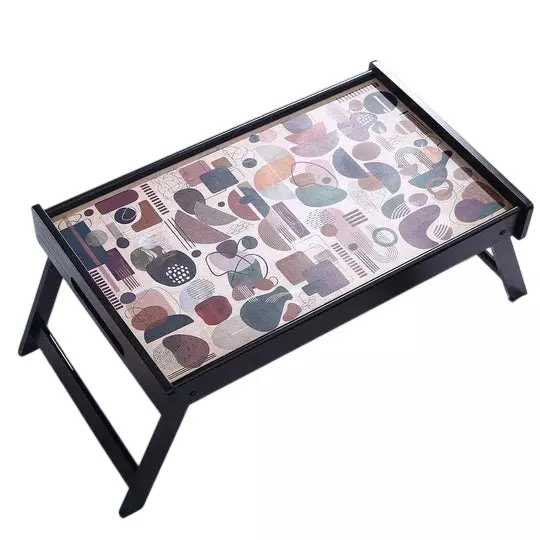 Wonderchef Casablanca Bed Tray Abstract Pattern Engineered Wood Brown Standard, 63154678