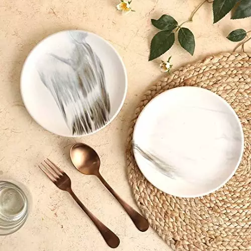 wonderchef-teramo-quarter-plate-18-cm-7-inch-stoneware-marble-white-63153888-2-pcs-set