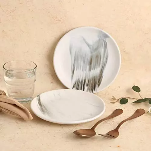 wonderchef-teramo-quarter-plate-18-cm-7-inch-stoneware-marble-white-63153888-2-pcs-set