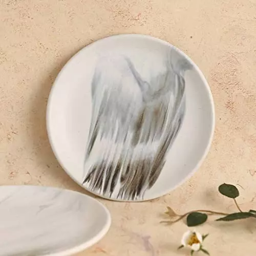 wonderchef-teramo-quarter-plate-18-cm-7-inch-stoneware-marble-white-63153888-2-pcs-set