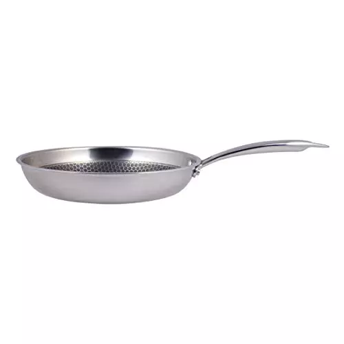 Wonderchef Stanton Fry Pan 24 cm 1.2 L Non Stick Tri-Ply Stainless Steel Chrome, 63152776