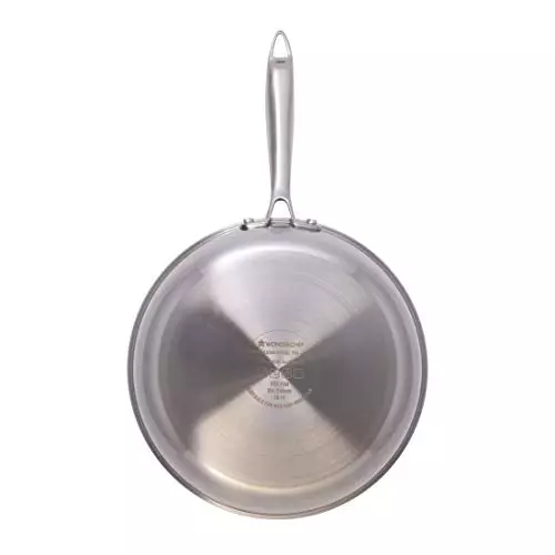 Wonderchef Stanton Fry Pan 24 cm 1.2 L Non Stick Tri-Ply Stainless Steel Chrome, 63152776