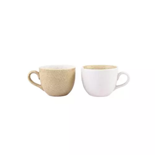 Wonderchef Teramo Tea Cup 200 ml Stoneware Yellow, 63154660 (2 Pcs Set)