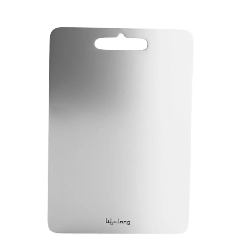 Lifelong Chopping Board Sliver Anti-Skid Design Metal 31x21x0.5 cm Rectangular Shape, LLSCB01