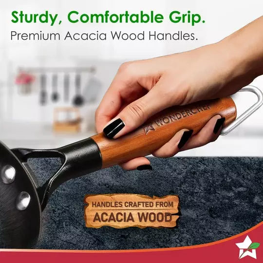 Wonderchef Ferro Fry Pan 18 cm Cast Iron Non-Toxic, Chemical-Free Black, 63155157