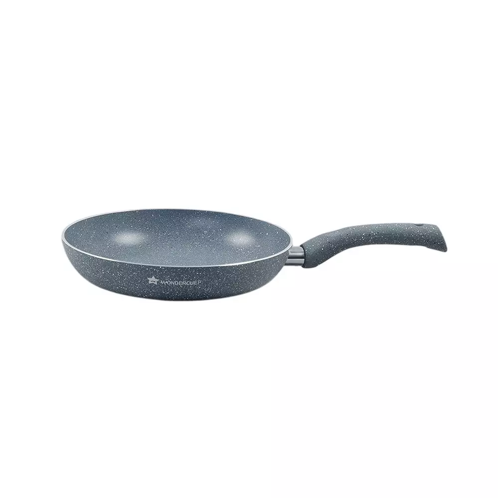 Wonderchef Granite Frying Pan 26 cm 2 L Virgin Aluminium Non-Stick Grey, 63152993