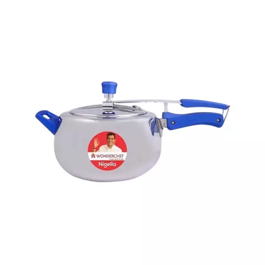 Wonderchef Nigella 5 L Pressure Cooker with Inner Lid Stainless Steel Chrome, 63153349