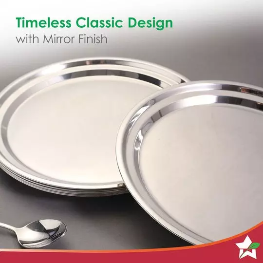 wonderchef-venice-plate-set-28-cm-11-inch-stainless-steel-chrome-63155000-6-pcs-set