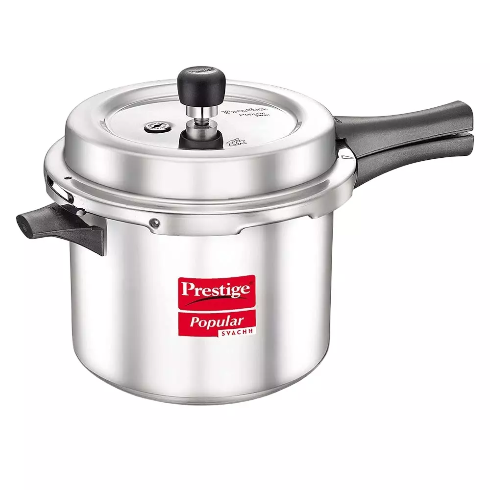 Prestige Popular Svachh Pressure Cooker 5 L Medium Aluminium Silver, 10167