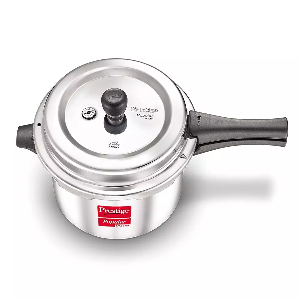 Prestige Popular Svachh Pressure Cooker 5 L Medium Aluminium Silver, 10167