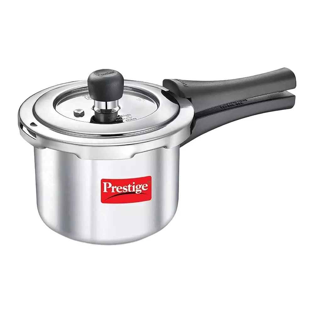 Prestige Popular Svachh Pressure Cooker 1.5 L Capacity Comfortable Handles Stainless Steel Silver, 20192