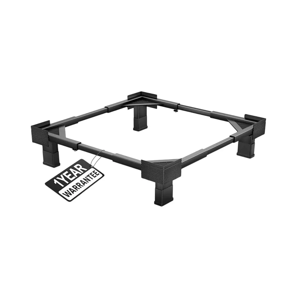 FEDUS Washing Machine Stand Without Wheels 225 Kg Load Capacity Single Double Door MS Steel Frame Black