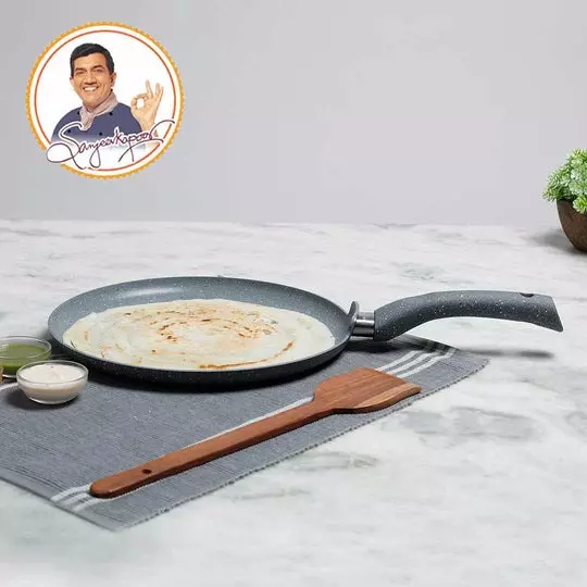 Wonderchef Granite Dosa Tawa 28 cm Non Stick Virgin Aluminium Grey, 60017710
