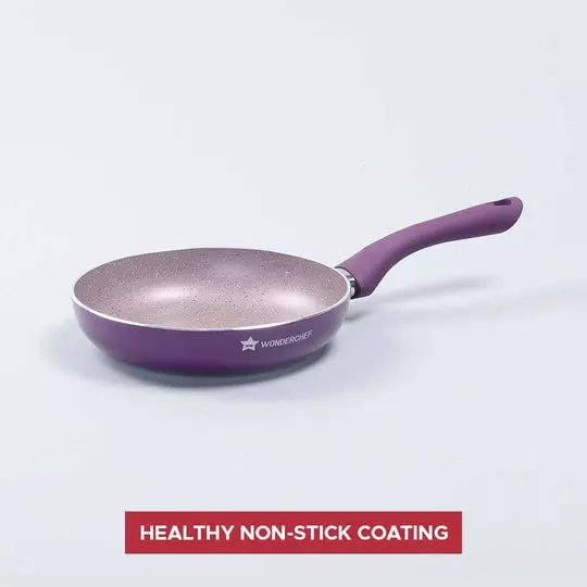 Wonderchef Royal Velvet Fry Pan 26 cm Virgin Aluminium Non-Stick Purple , 63152945