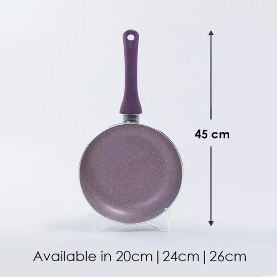 Wonderchef Royal Velvet Fry Pan 26 cm Virgin Aluminium Non-Stick Purple , 63152945