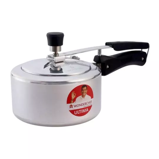 Wonderchef Ultima 2 L Pressure Cooker with Inner Lid Aluminium Silver, 63152602