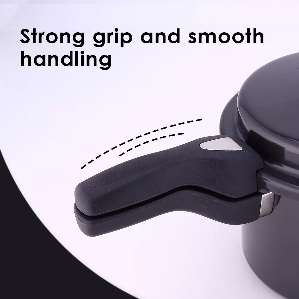 Wonderchef Taurus 5 L Pressure Cooker with Outer Lid Hard Anodized Black ISI Certified, 63154823