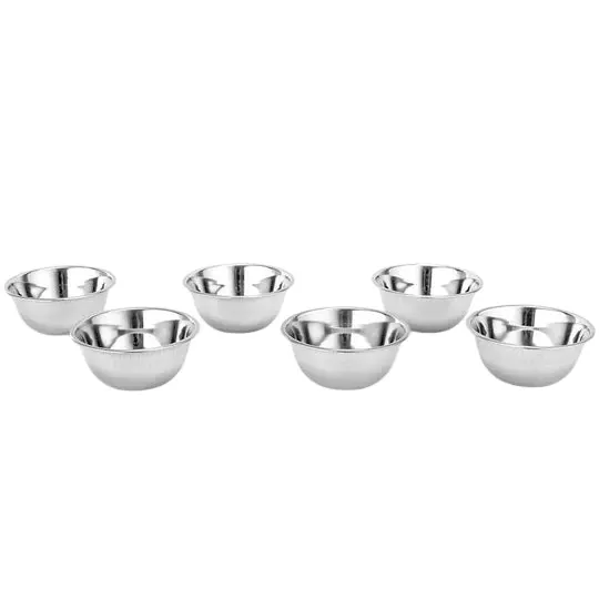 Wonderchef Venice Bowl Set 10x4.5 cm Stainless Steel Chrome, 63154999 (6 Pcs Set)