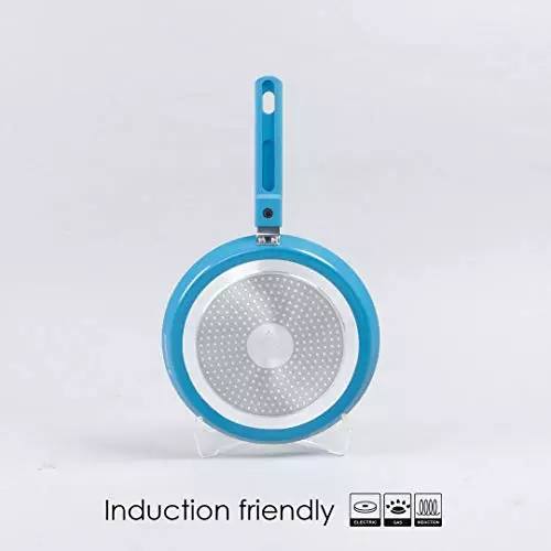 Wonderchef Power Dosa Tawa, Fry Pan & Kadhai with Glass Lid Non Stick Virgin Aluminium Blue, 63153426 (4 Pcs Set)