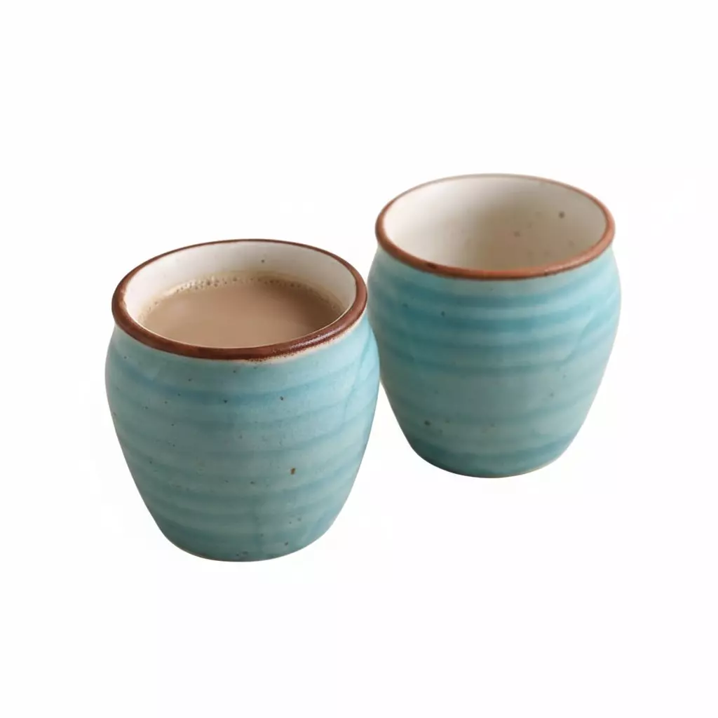 Wonderchef Teramo Kullad 190 ml Stoneware Blue, 63154069 (2 Pcs Set)