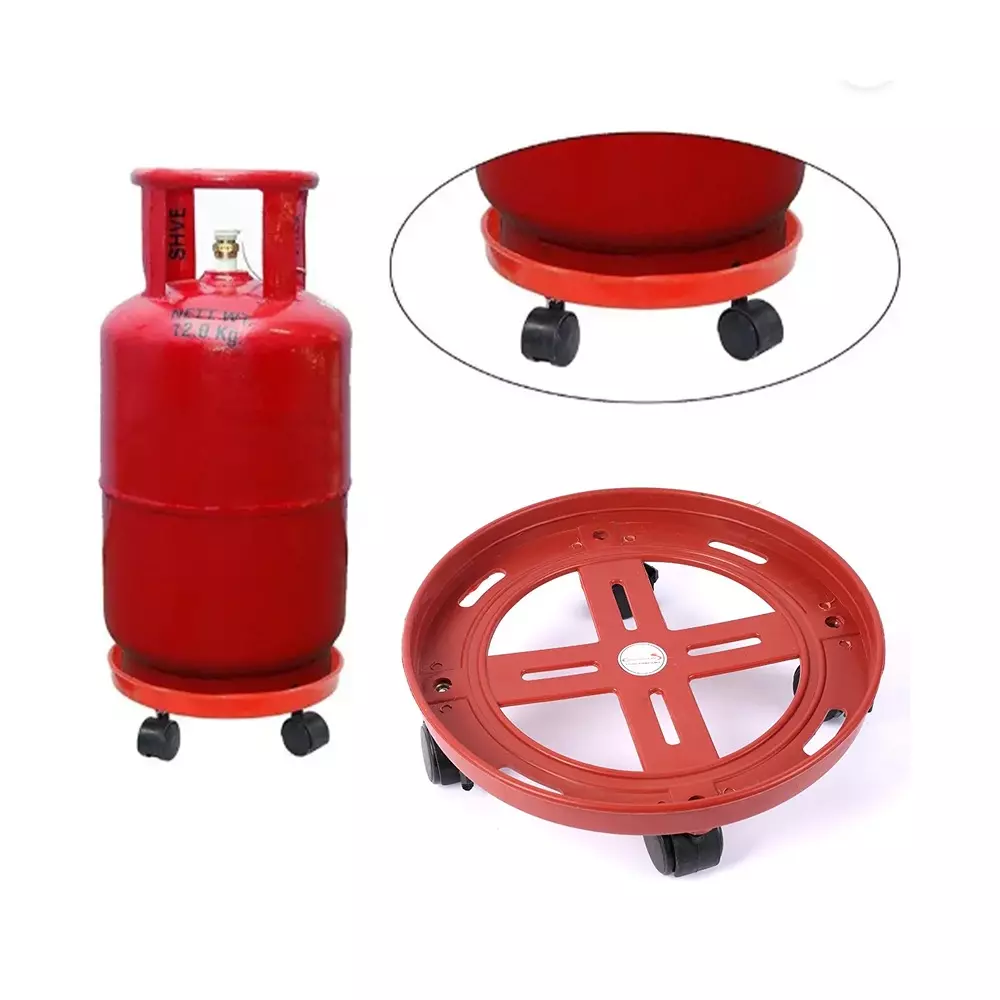 vansh-homes-gas-cylinder-trolley-free-size-heavy-duty-frame-with-4-smooth-rolling-wheels-plastic-red-vi-cl-02
