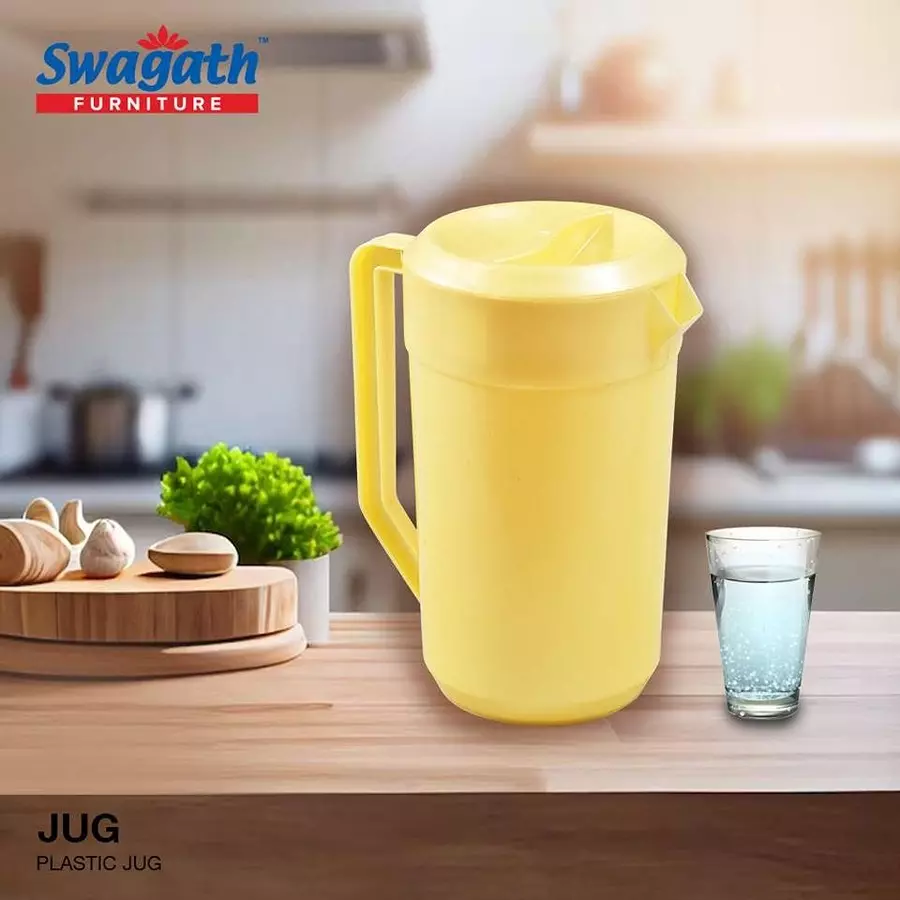 swagath-non-thermal-water-jug-glossy-2-l-yellow-for-home-kitchen-school-use-jug