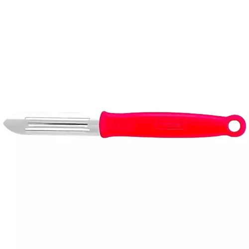 Kohe Straight Peeler Red & Silver 165 mm Manual for Home & Kitchen Use, 1101.1