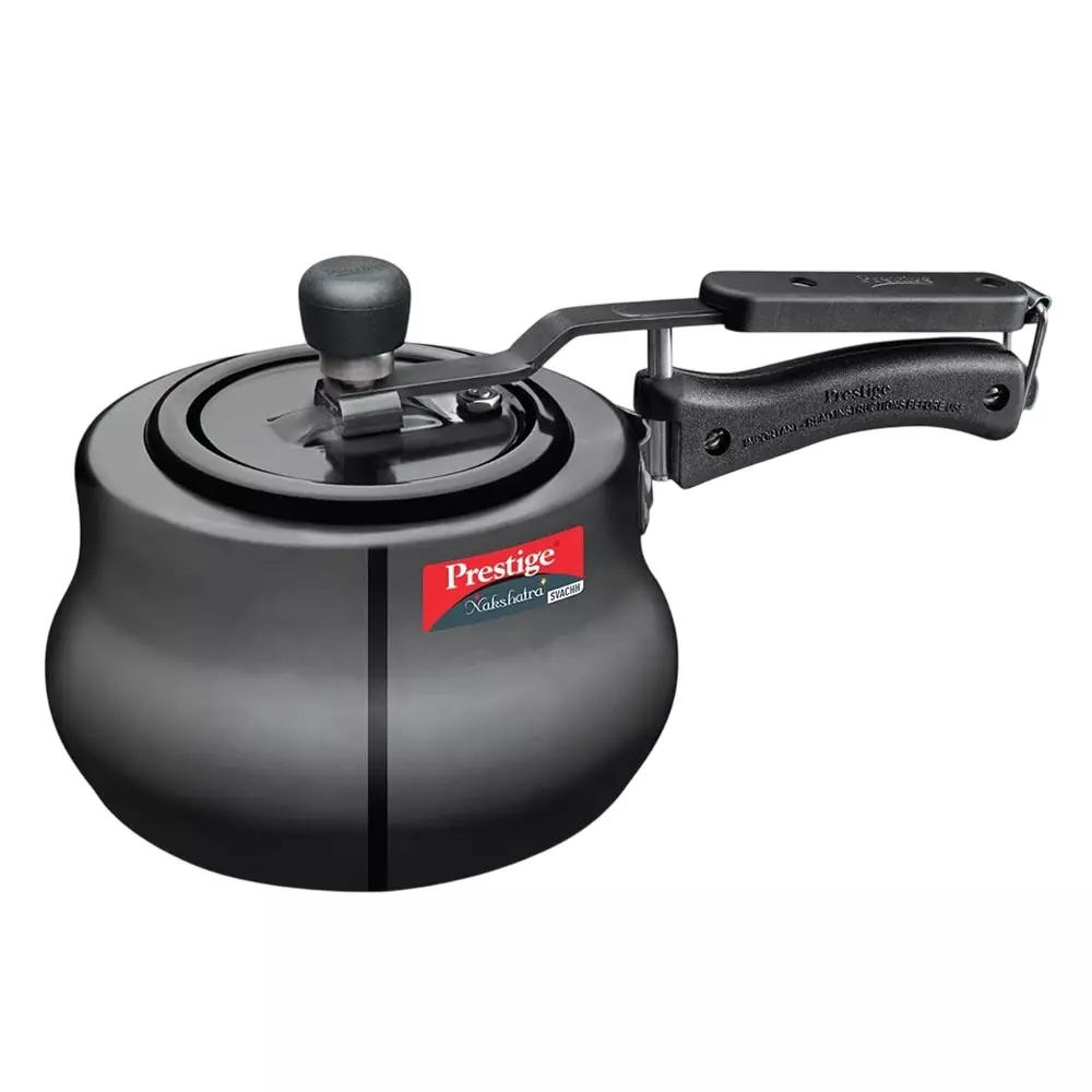 Prestige Nakshatra Plus Pressure Cooker 3 L Capacity Sturdy Handle Aluminium Black, 10760