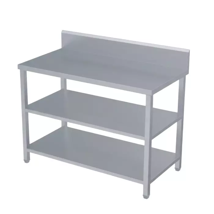 Shri Saraswati Kitchen Equipment Work Table With 2 U/S 24X24X34 inch Grey SS202, SSKE 34