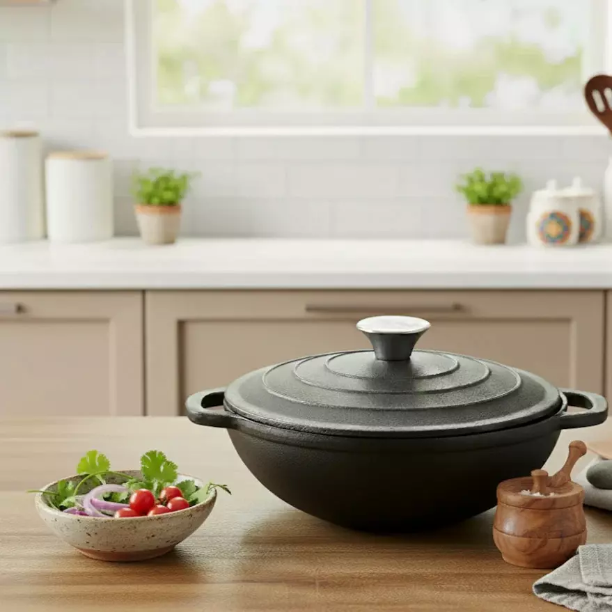 wonderchef-forza-kadhai-lid-24-cm-pre-seasoned-cast-iron-black-63153778