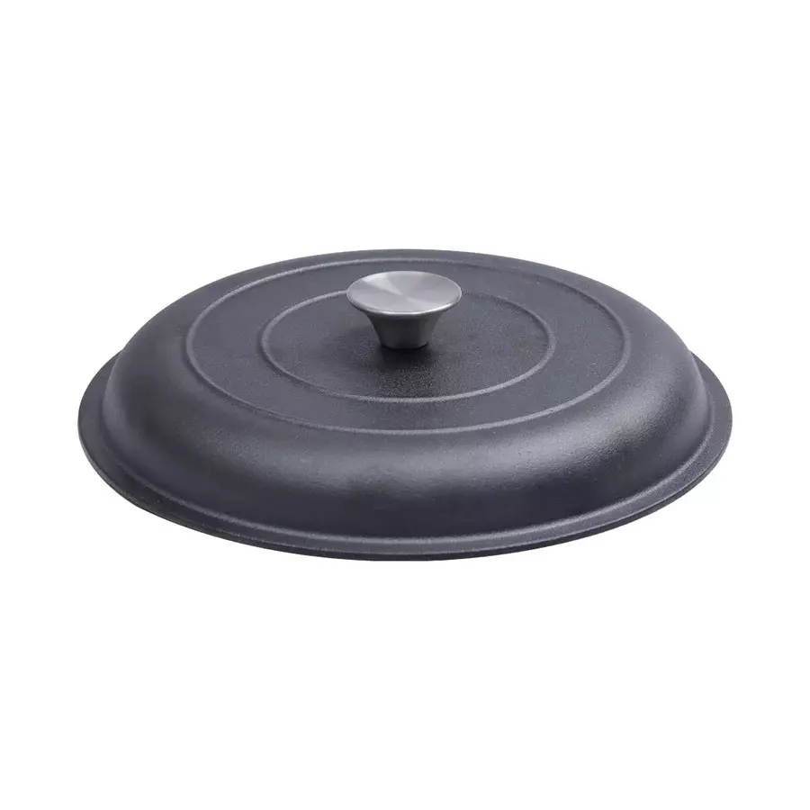 Wonderchef Forza Kadhai Lid 30 cm Pre-Seasoned Cast-Iron Black, 63153779