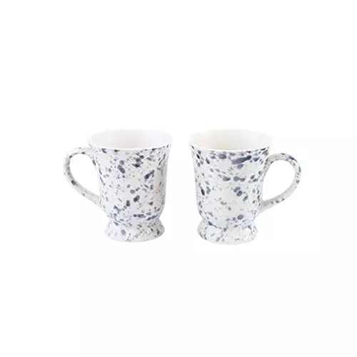 Wonderchef Teramo Mug 250 ml Stoneware Speckled White, 63154644 (2 Pcs Set)
