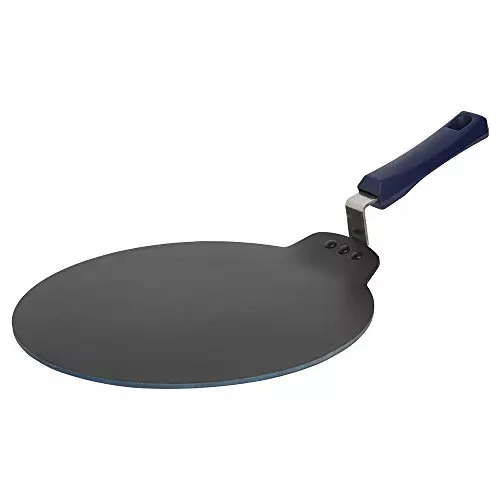 Wonderchef Reva Flat Dosa Tawa 33 cm Greblon C3 Non-Stick Aluminium Black, 63152548