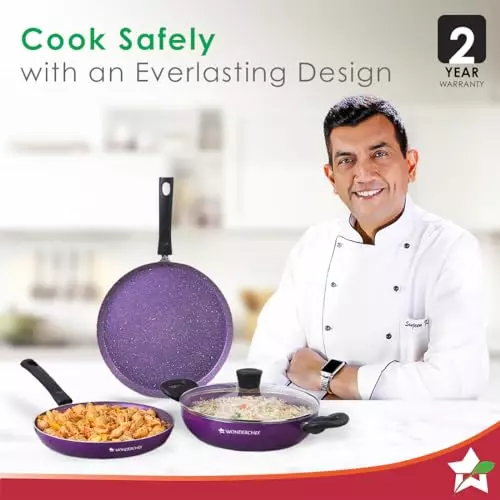 wonderchef-tivoli-dosa-tawa-fry-pan-kadhai-with-glass-lid-non-stick-virgin-aluminium-purple-63154456-4-pcs-set
