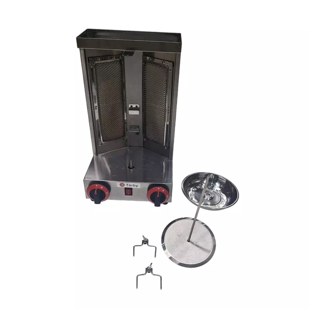 Terby 2 Burners Gas Doner Kebab Machine for Kitchen and Restaurant, ZQ-25