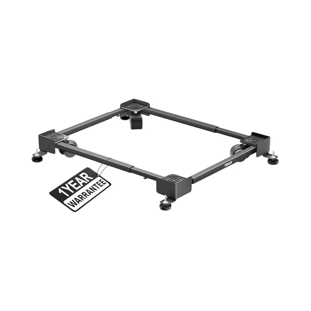 FEDUS Washing Machine Stand Trolley with Wheels 225 Kg Load Capacity MS Steel Frame Black