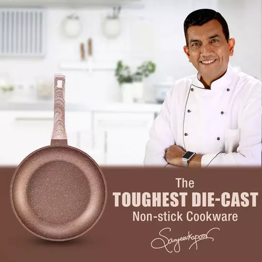 Wonderchef Duralife Fry Pan 24 cm 1.7 L Pure Grade Aluminium Non-Stick Copper, 63154791