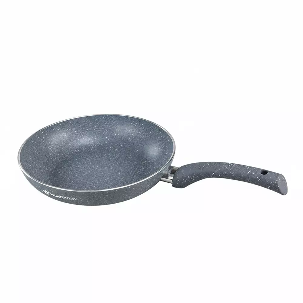 Wonderchef Granite Frying Pan 20 cm 1 L Virgin Aluminium Non-Stick Grey, 63152037