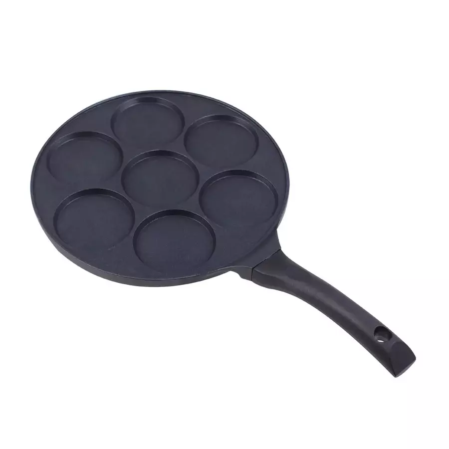 Wonderchef Inducta Multi Pan with 7 Cavities 26 cm 270 ml Non-Stick Aluminium Black, 63153280