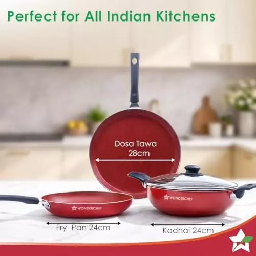 wonderchef-valencia-dosa-tawa-fry-pan-kadhai-with-glass-lid-non-stick-pure-grade-aluminium-blue-63154679-4-pcs-set