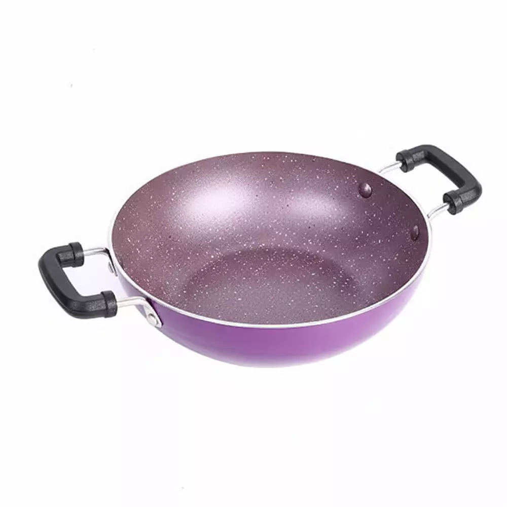 Wonderchef Venice Mini Kadhai 16 cm Non Stick Virgin Aluminium Purple, 63154825